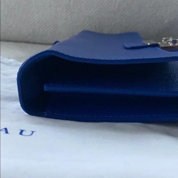 Jean Rousseau Blue Calf Leather Briefcase - Picture 8 of 16